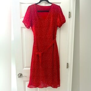 Polka dot dress Short sleeves Conservative Think Julia Roberts in “Pretty Woman”